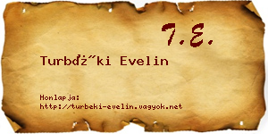 Turbéki Evelin névjegykártya