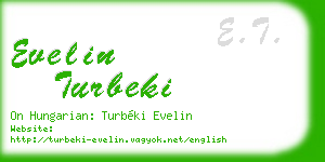 evelin turbeki business card