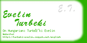 evelin turbeki business card